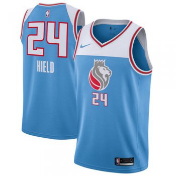 Nike Sacramento Kings #24 Buddy Hield Blue NBA Swingman City Edition Jersey