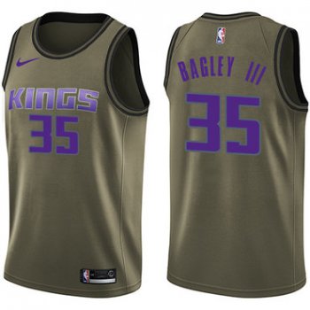 Nike Sacramento Kings #35 Marvin Bagley III Green NBA Swingman Salute to Service Jersey