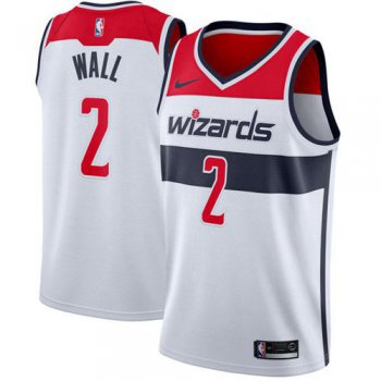 Nike Washington Wizards #2 John Wall White NBA Swingman Jersey