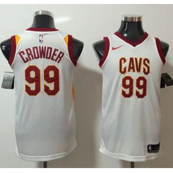 Nike Cleveland Cavaliers #99 Jae Crowder White NBA Swingman Association Edition Jersey