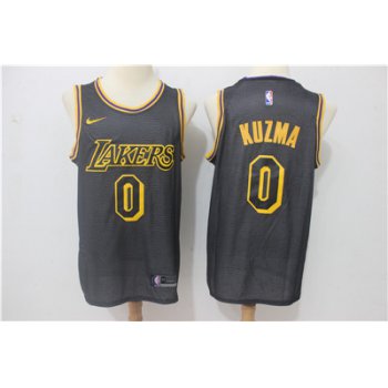 Nike Lakers #0 Kyle Kuzma Black Nike City Edition Swingman Jersey