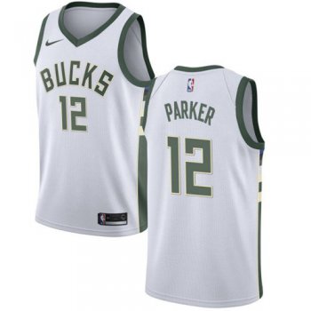 Nike Milwaukee Bucks #12 Jabari Parker White NBA Swingman Association Edition Jersey