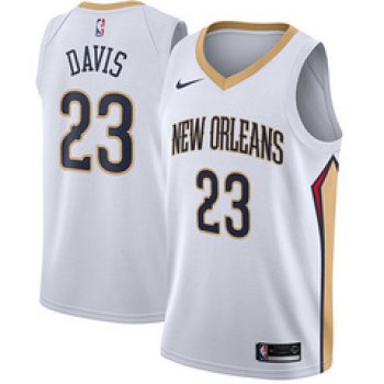 Nike New Orleans Pelicans #23 Anthony Davis White NBA Swingman Association Edition Jersey