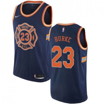 Nike New York Knicks #23 Trey Burke Navy NBA Swingman City Edition Jersey