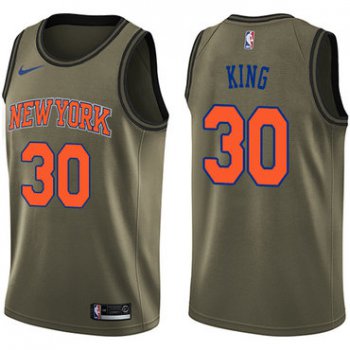 Nike New York Knicks #30 Bernard King Green Salute to Service NBA Swingman Jersey
