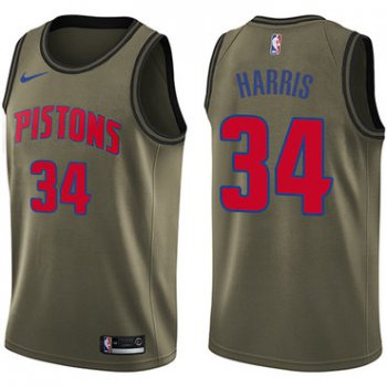 Nike Pistons #34 Tobias Harris Green Salute to Service NBA Swingman Jersey