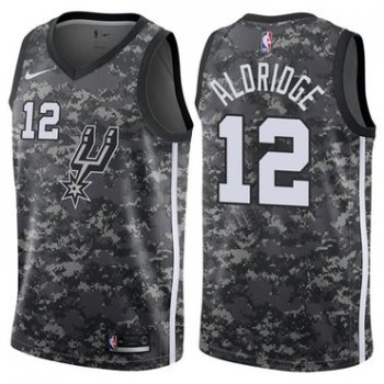 Nike San Antonio Spurs #12 LaMarcus Aldridge Camo NBA Swingman City Edition Jersey