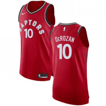 Nike Toronto Raptors #10 DeMar DeRozan Red NBA Authentic Icon Edition Jersey