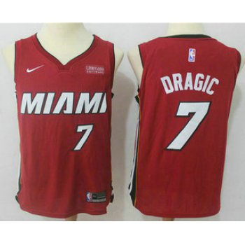 Men's Miami Heat #7 Goran Dragic Red 2017-2018 Nike Swingman Ultimate Software Stitched NBA Jersey