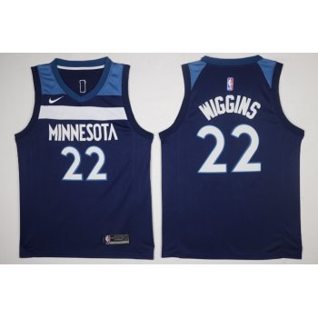 Men's Minnesota Timberwolves #22 Andrew Wiggins New Navy Blue 2017-2018 Nike Swingman Stitched NBA Jersey