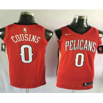 Men's New Orleans Pelicans #0 DeMarcus Cousins New Red 2017-2018 Nike Swingman Stitched NBA Jersey