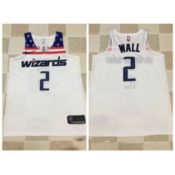Men's Washington Wizards #2 John Wall White 2017-2018 Nike Swingman Stitched NBA Jersey