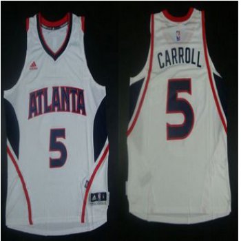 Revolution 30 Atlanta Hawks #5 DeMarre Carroll White Stitched NBA Jersey
