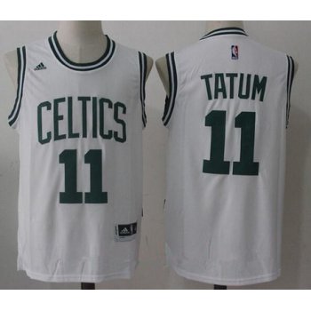 Men's 2017 Draft Boston Celtics #11 Jayson Tatum White Stitched NBA adidas Revolution 30 Swingman Jersey