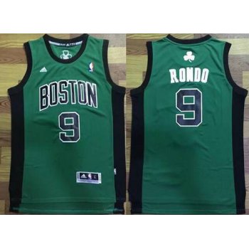 Men's Boston Celtics #9 Rajon Rondo Green with Black Stitched NBA adidas Revolution 30 Swingman Jersey