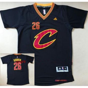 Men's Cleveland Cavaliers #26 Kyle Korver New Black Short-Sleeved adidas Revolution 30 Swingman Stitched NBA Jersey