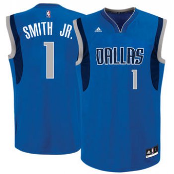 Men's Dallas Mavericks #1 Dennis Smith Jr. adidas Blue 2017 NBA Draft Pick Replica Jersey