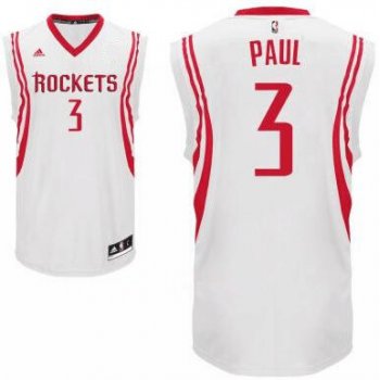 Men's Houston Rockets #3 Chris Paul White Stitched NBA Adidas Revolution 30 Swingman Jersey
