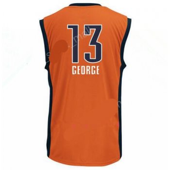 Men's Oklahoma City Thunder #13 Paul George Orange Stitched NBA Adidas Revolution 30 Swingman Jersey