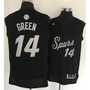 Men's San Antonio Spurs #14 Danny Green adidas Black 2016 Christmas Day Stitched NBA Swingman Jersey