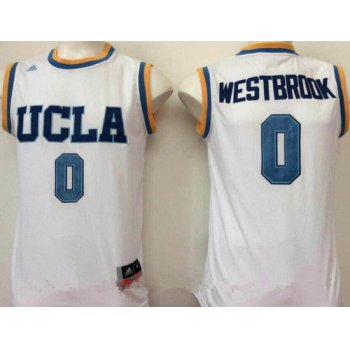 Men's UCLA Bruins ##0 Russell Westbrook White College Basketball 2017 adidas Swingman Stitched NCAA Jersey