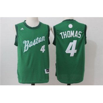 Men's Boston Celtics #4 Isaiah Thomas adidas Green 2016 Christmas Day Stitched NBA Swingman Jersey