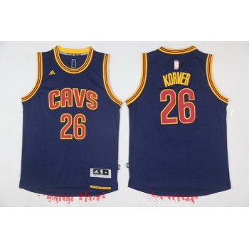 Men's Cleveland Cavaliers #26 Kyle Korver Navy Blue adidas Revolution 30 Swingman Stitched NBA Jersey
