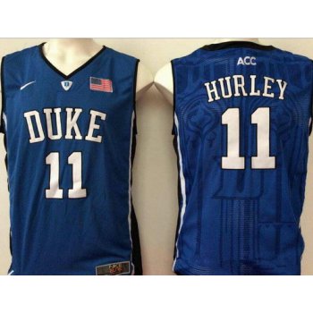 Men's Duke Blue Devils #11 Bobby Hurley Royal Blue College Basketball Stitched Nike Swingman Jersey