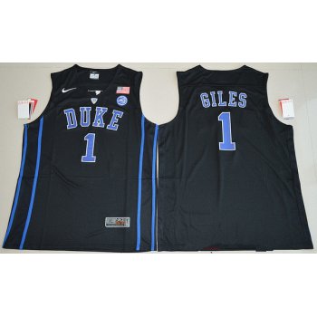 Men's Duke Blue Devils #1 Harry Giles Black College Basketball Nike Swingman Stitched NCAA Jersey
