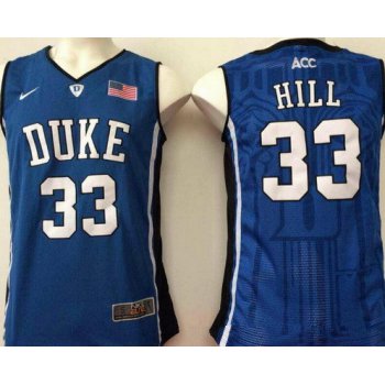 Men's Duke Blue Devils #33 Thomas Hill Royal Blue College Basketball Stitched Nike Swingman Jersey