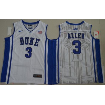 Men's Duke Blue Devils #3 Garyson Allen White College Basketball Nike Swingman Stitched NCAA Jersey