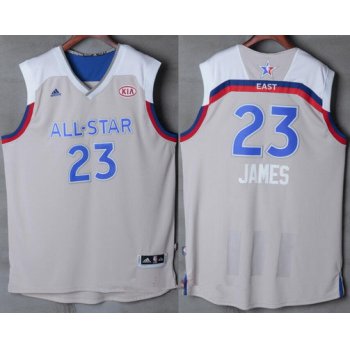 Men's Eastern Conference Cleveland Cavaliers #23 LeBron James adidas Gray 2017 NBA All-Star Game Swingman Jersey