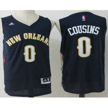 Men's New Orleans Pelicans #0 DeMarcus Cousins Navy Blue Stitched NBA Revolution 30 Swingman Jersey