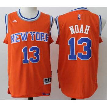 Men's New York Knicks #13 Joakim Noah Orange Stitched NBA Adidas Revolution 30 Swingman Jersey