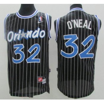 Men's Orlando Magic #32 Shaquille O'neal Black Stitched NBA Nike Swingman Jersey