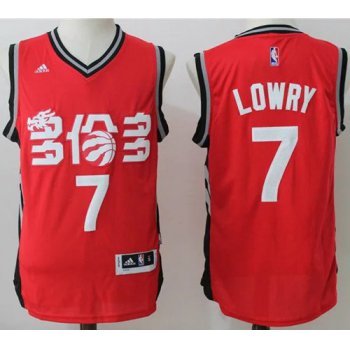 Men's Toronto Raptors #7 Kyle Lowry Red Chinese Stitched 2017 NBA Revolution 30 Swingman Jersey