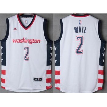 Men's Washington Wizards #2 John Wall White Stitched NBA 2016-17 Adidas Revolution 30 Swingman Jersey
