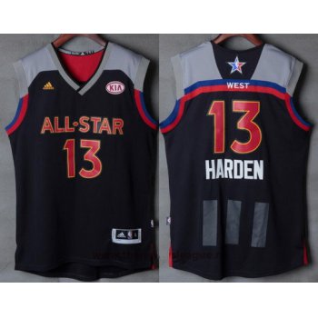 Men's Western Conference Houston Rockets #13 James Harden adidas Black Charcoal 2017 NBA All-Star Game Swingman Jersey