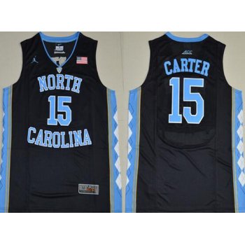 Men's North Carolina Tar Heels #15 Vince Carter 2016 Black Swingman College Basketball Jersey