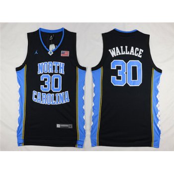 Men's North Carolina Tar Heels #30 Rasheed Wallace 2016 Black Swingman College Basketball Jersey