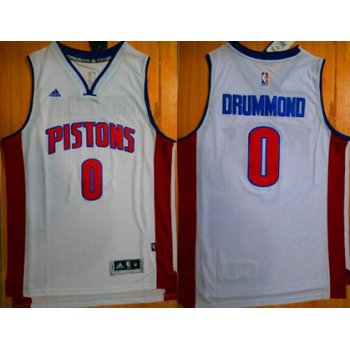 Men's Detroit Pistons #0 Andre Drummond Revolution 30 Swingman New White Jersey