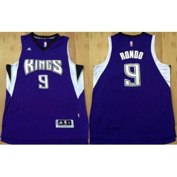 Men's Sacramento Kings #9 Rajon Rondo Revolution 30 Swingman New Purple Jersey