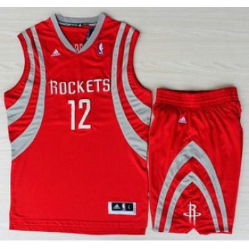 Houston Rockets #12 Dwight Howard Red Revolution 30 Swingman NBA Jerseys Shorts Suit