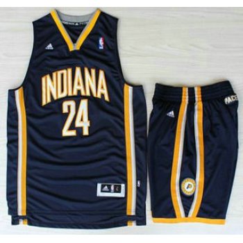 Indiana Pacers 24 Paul George Blue Revolution 30 Swingman NBA Jerseys Shorts Suits