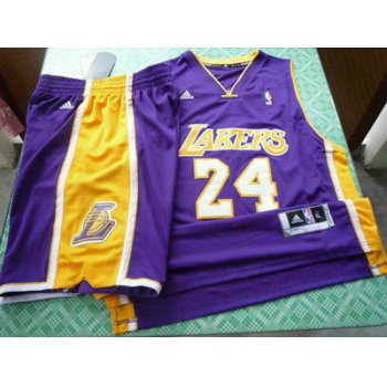 Los Angeles Lakers 24 Kobe Bryant purple swingman Basketball Suit