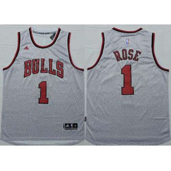 Men's Chicago Bulls #1 Derrick Rose Revolution 30 Swingman 2014 New Gray Jersey
