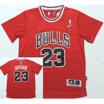 Men's Chicago Bulls #23 Michael Jordan Revolution 30 Swingman Red Short-Sleeved Jersey