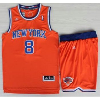 New York Knicks #8 JR Smith Orange Revolution 30 Swingman Jersey Shorts Suits
