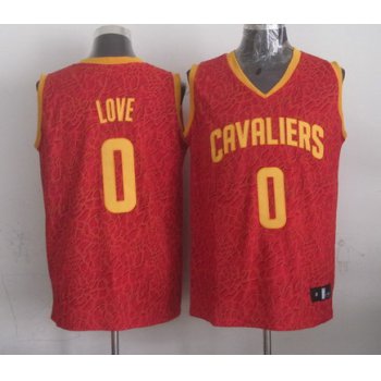 Cleveland Cavaliers #0 Kevin Love Red Leopard Print Fashion Jersey