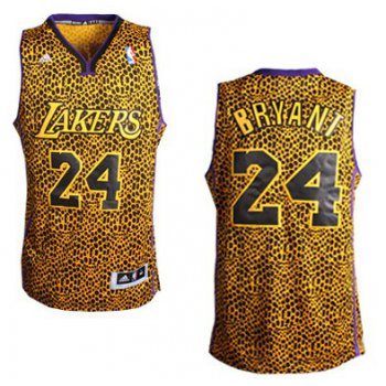 Los Angeles Lakers #24 Kobe Bryant Leopard Print Fashion Jersey